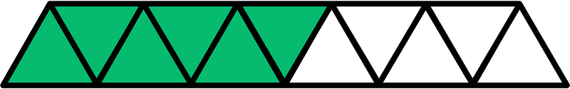 Green Triangles Fraction 6:11