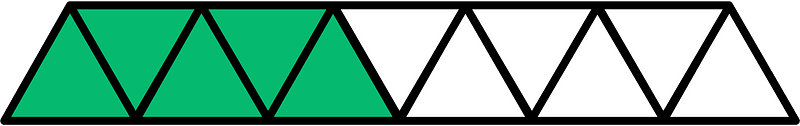 Green Triangles Fraction 5:11