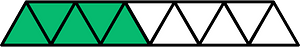 Green Triangles Fraction 5:11