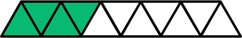 Green Triangles Fraction 4:11