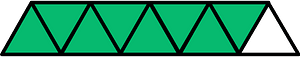 Green Triangles Fraction 8:9