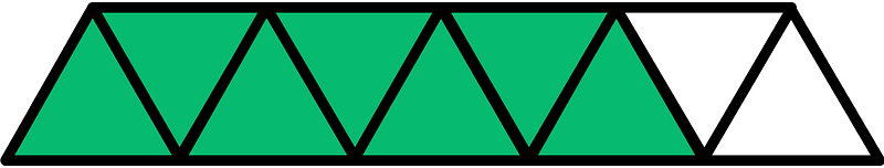 Green Triangles Fraction 7:9
