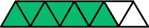 Green Triangles Fraction 7:9