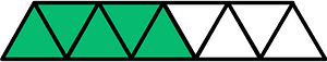 Green Triangles Fraction 5:9