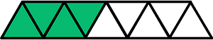Green Triangles Fraction 4:9