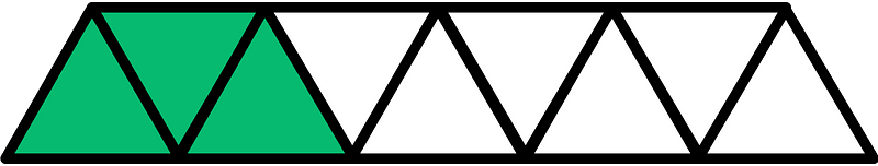 Green Triangles Fraction 3:9