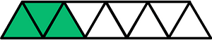Green Triangles Fraction 3:9