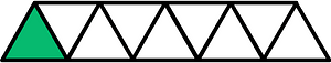 Green Triangles Fraction 1:9