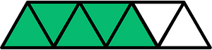 Green Triangles Fraction 5:7