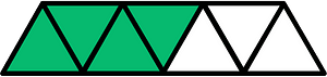 Green Triangles Fraction 4:7