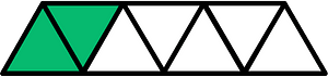 Green Triangles Fraction 2:7