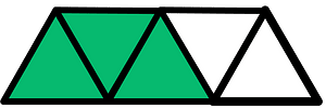 Green Triangles Fraction 3:5