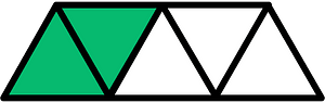 Green Triangles Fraction 2:5