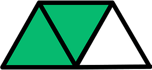 Green Triangles Fraction 2:3