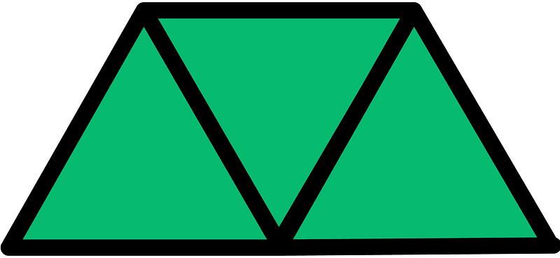 Green Triangles Fraction 3:3