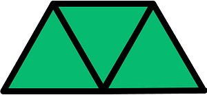 Green Triangles Fraction 3:3
