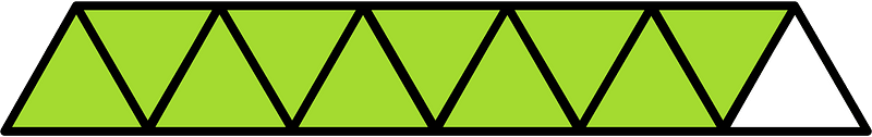 Lime Triangles Fraction 10:11