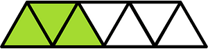 Lime Triangles Fraction 3:7