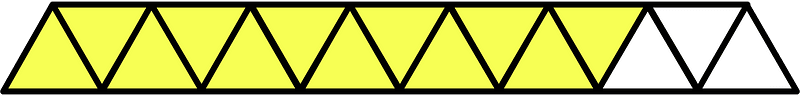 Yellow Triangles Fraction 12:15
