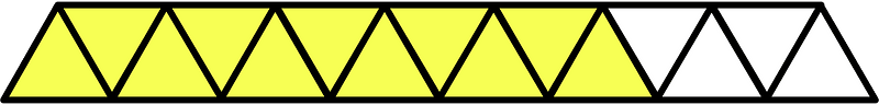 Yellow Triangles Fraction 11:15