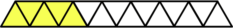 Yellow Triangles Fraction 5:15
