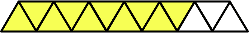 Yellow Triangles Fraction 10:13