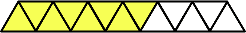 Yellow Triangles Fraction 8:13