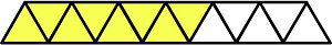 Yellow Triangles Fraction 8:13