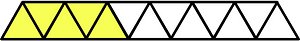 Yellow Triangles Fraction 5:13