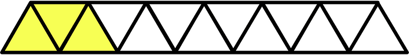 Yellow Triangles Fraction 3:13