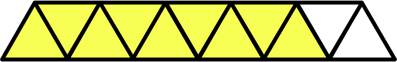 Yellow Triangles Fraction 9:11