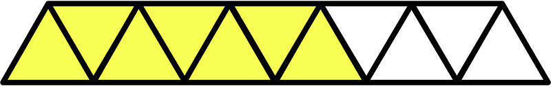Yellow Triangles Fraction 7:11