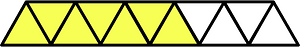 Yellow Triangles Fraction 7:11