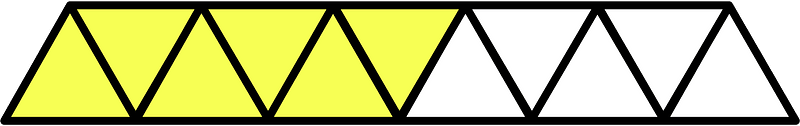 Yellow Triangles Fraction 6:11