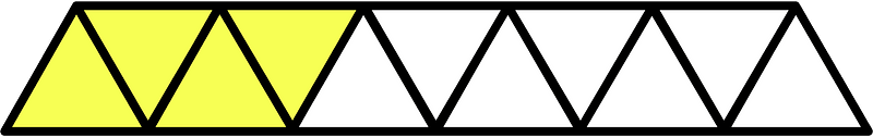 Yellow Triangles Fraction 4:11