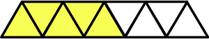 Yellow Triangles Fraction 5:9