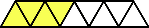 Yellow Triangles Fraction 4:9