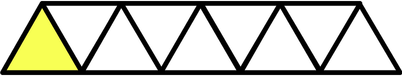 Yellow Triangles Fraction 1:9