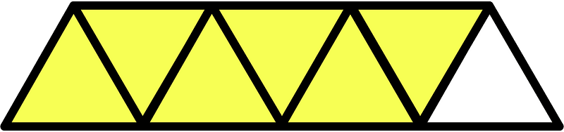 Yellow Triangles Fraction 6:7