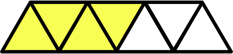 Yellow Triangles Fraction 4:7