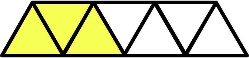 Yellow Triangles Fraction 3:7