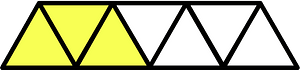 Yellow Triangles Fraction 3:7