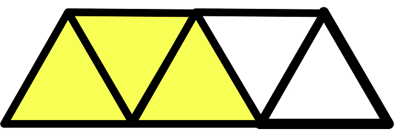 Yellow Triangles Fraction 3:5
