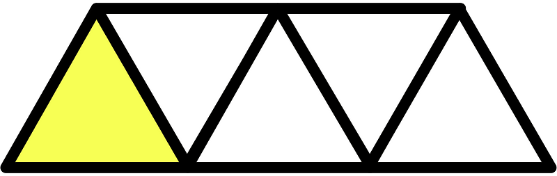 Yellow Triangles Fraction 1:5