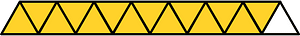 Yellow-Amber Triangles Fraction 14:15
