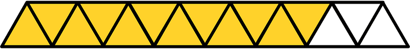Yellow-Amber Triangles Fraction 12:15