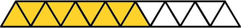 Yellow-Amber Triangles Fraction 9:15