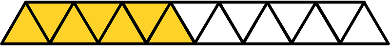 Yellow-Amber Triangles Fraction 7:15