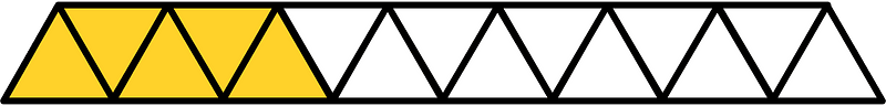 Yellow-Amber Triangles Fraction 5:15