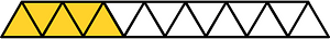 Yellow-Amber Triangles Fraction 5:15